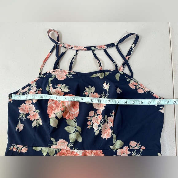 SHEIN Blue Halter Sundress Mini - Picture 12 of 16